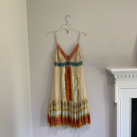 HALE BOB Silk Rayon Burnout Empire Waist Dress - Picture 2 of 8